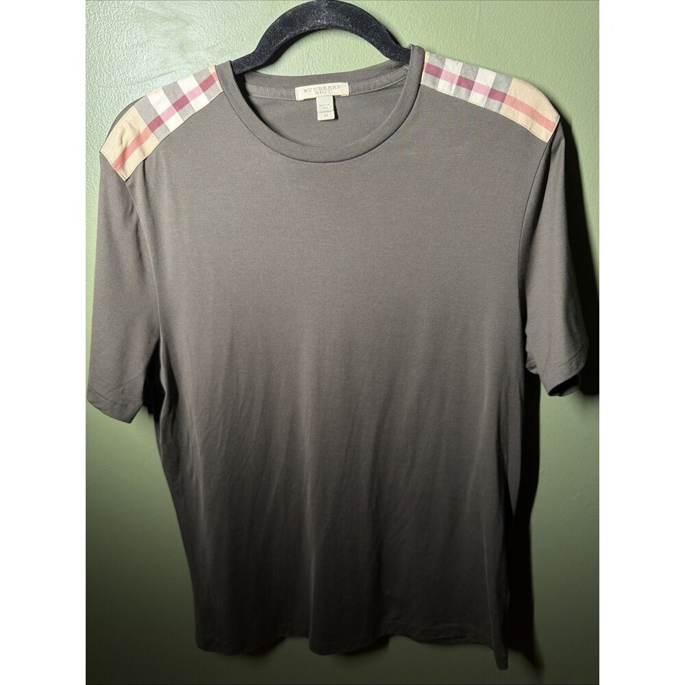 Burberry Nova Check Shoulder Patches Slim Fit T-Shirt Medium